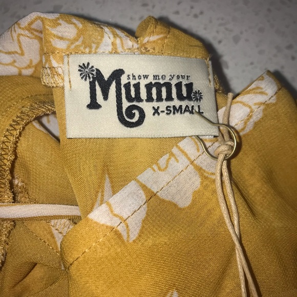 ShowMeYourMumu MEGHAN WRAP DRESS ~ BLOOM GOLD - Picture 8 of 8